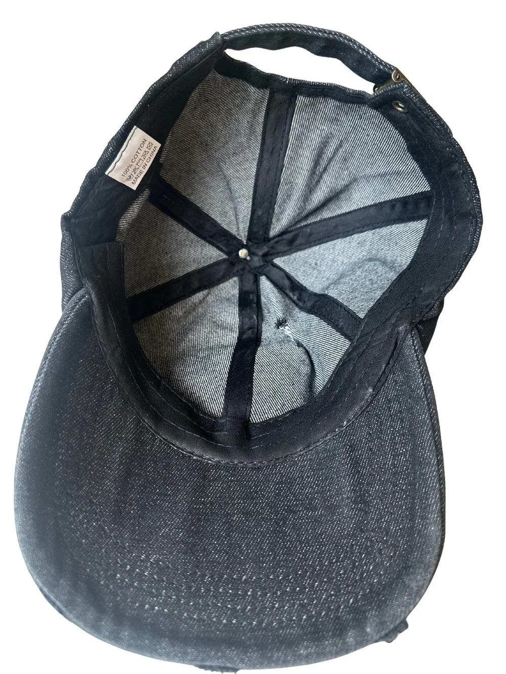 Upcycled Black Denim Trucker Hat Girls Just Wanna Have Fun